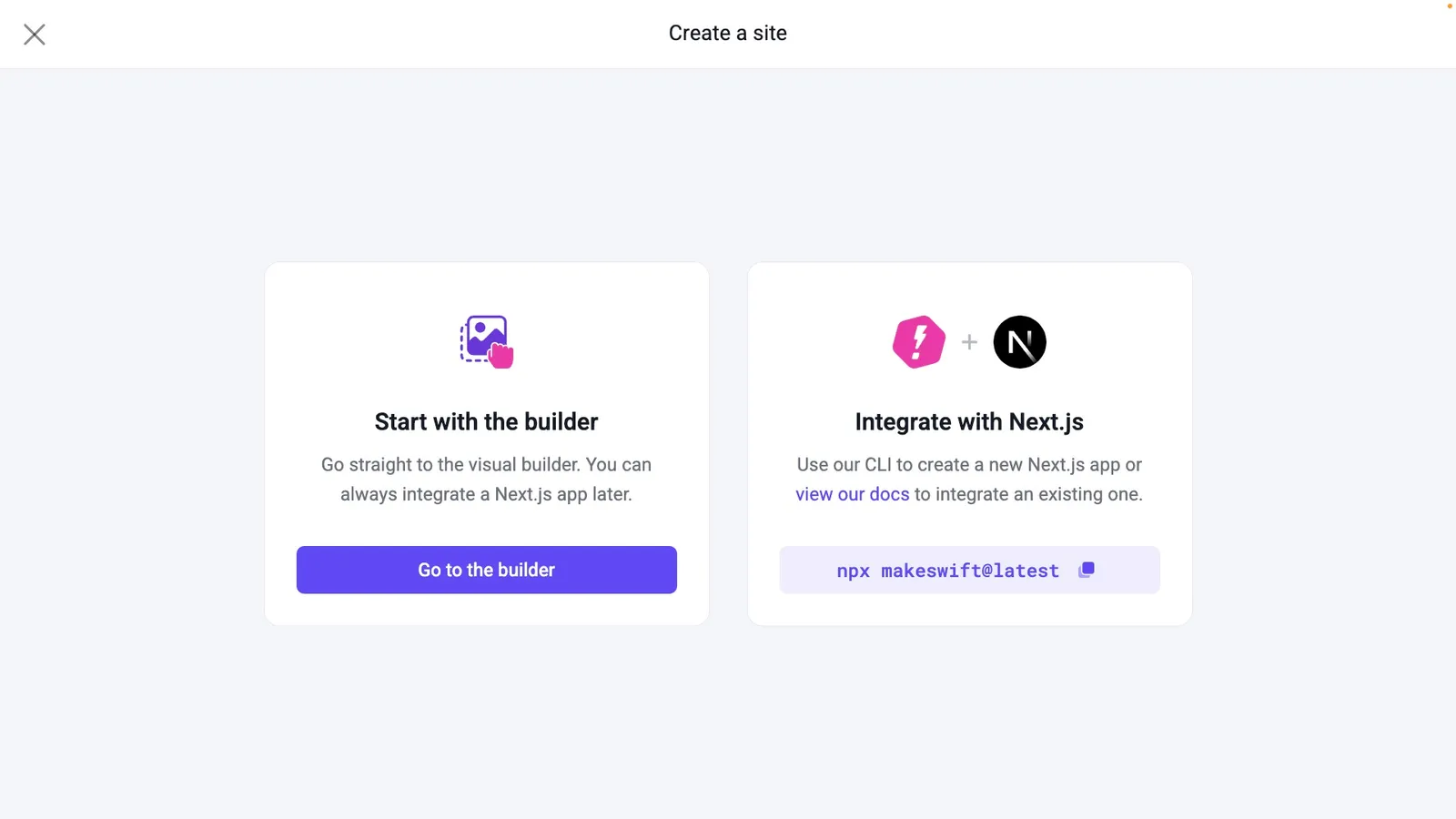 create a site