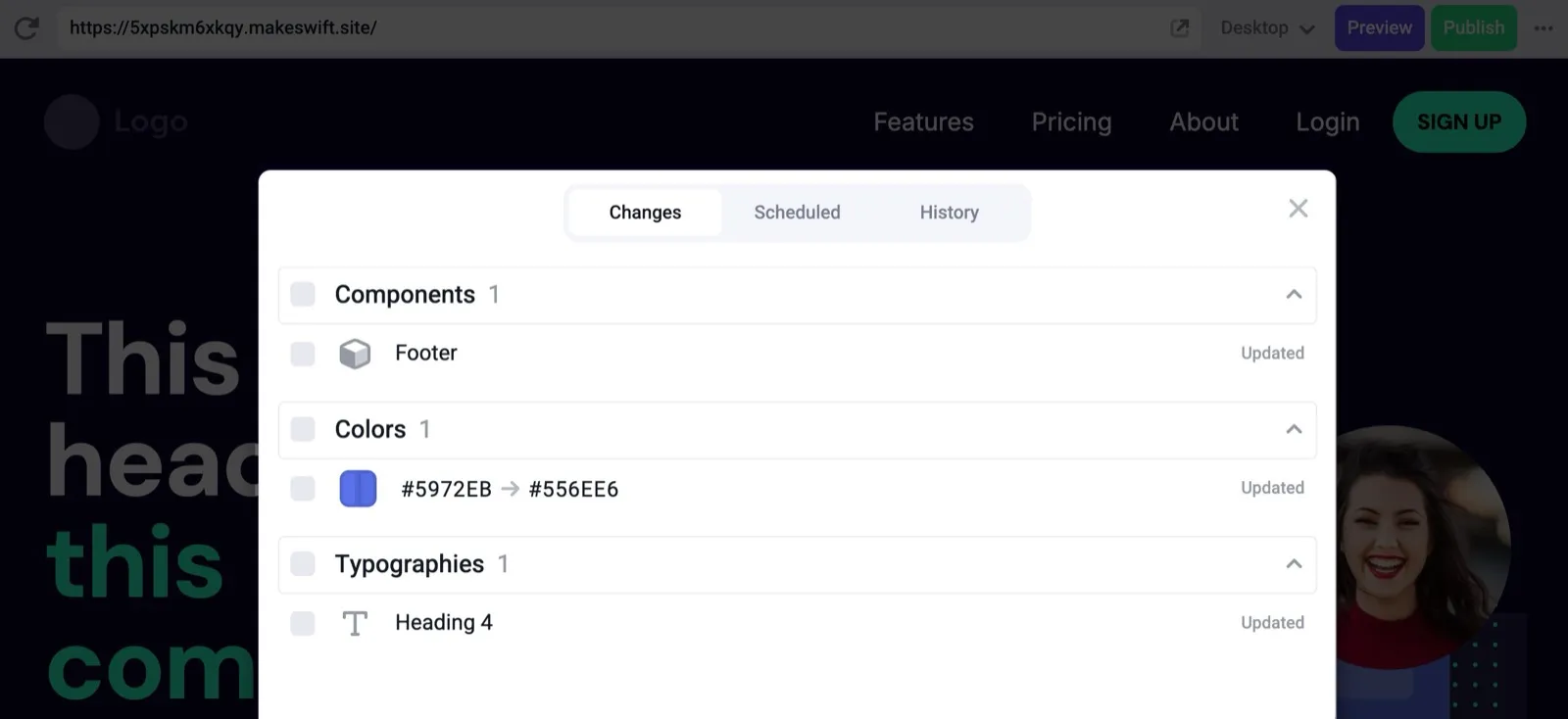 Publishing site
resources