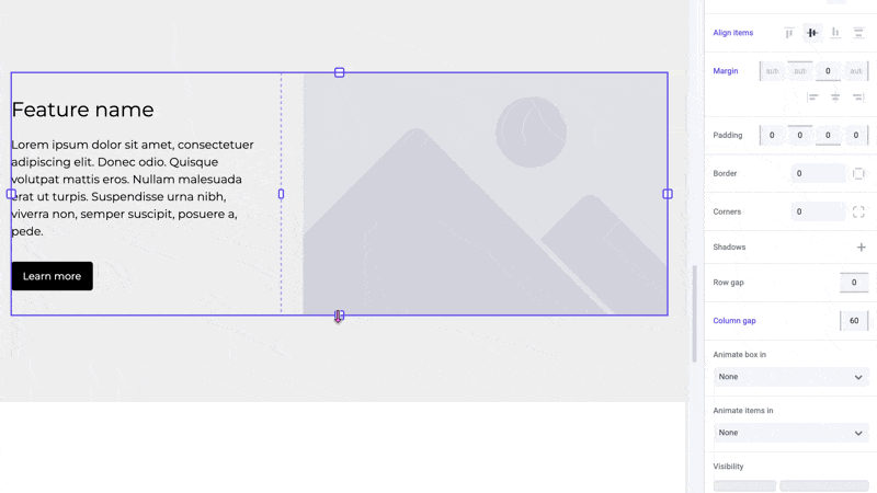 Using margin overlays