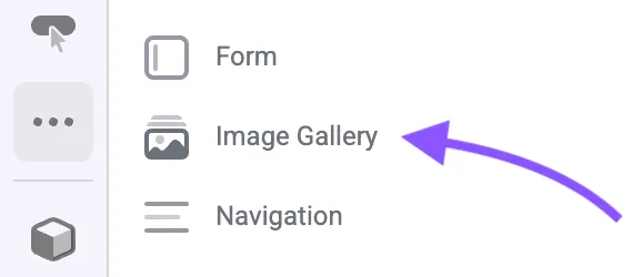 Screenshot of registered component icons