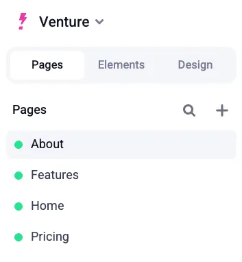  Makeswift builder Pages Tab