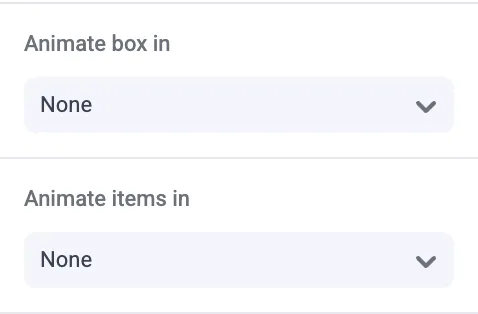 Animate boxes or items