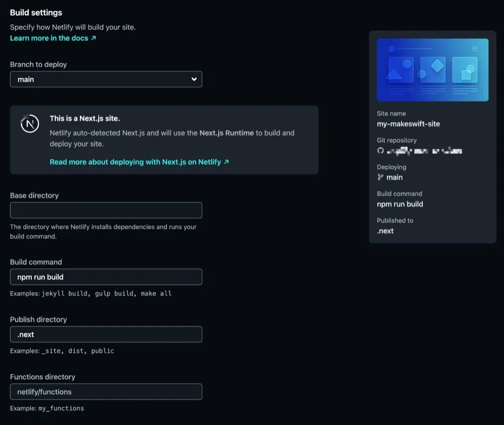 Configure project settings