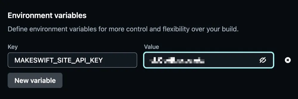 Environment variables