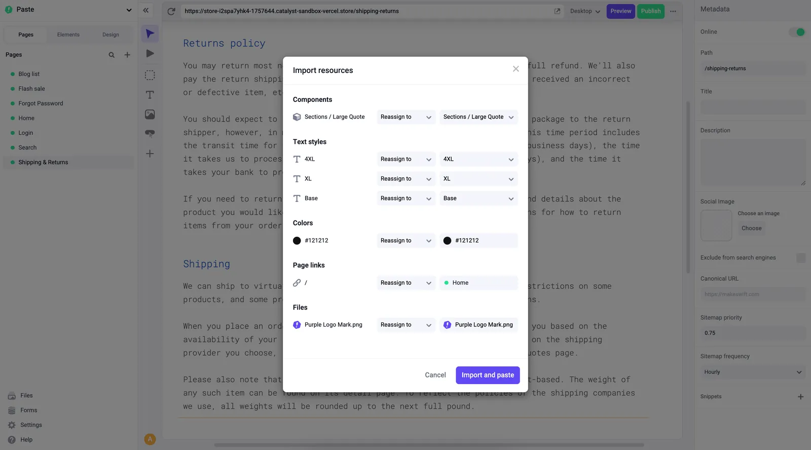 Reassign Resources