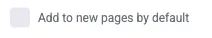 Add snippets to new pages