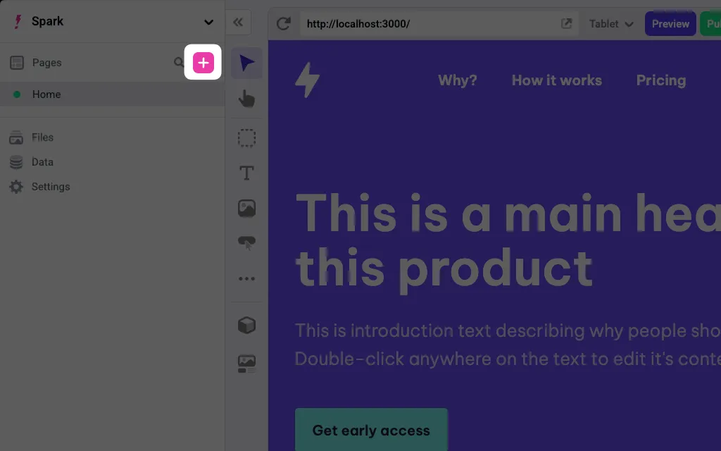 Screenshot of add page