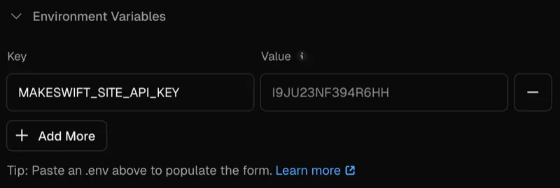 Environment variables