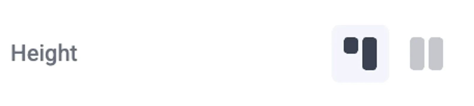 Height panel in Makeswift