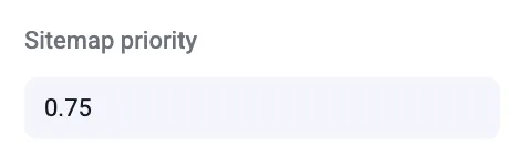 Sitemap priority panel in Makeswift